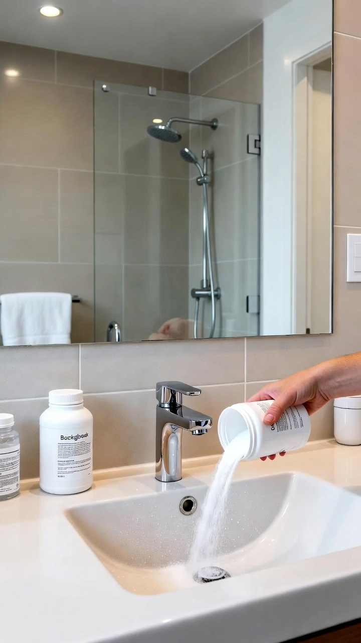 limpiar desague con bicarbonato y vinagre